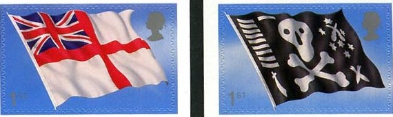 2001 GB - SG2208-9 Royal Navy Flags 1st Class SA from PM4 FU